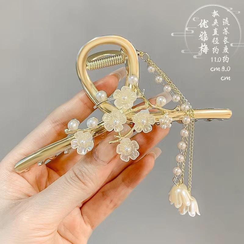 Alloy Womens Back-of-Head Grabber Large High-End Hair Claw Clip Summer 2026 Shark Clip Headpiece Japan and Korean Style