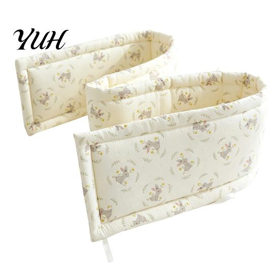Protection de lit bébé facile à installer Coton Bumper Pad pour nouveau-nés, Anti-collision Respirant Matelassage Fixe Doublure de lit pour tout-petits, Doublure de protection douce