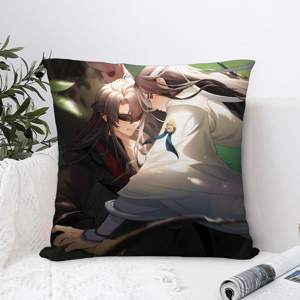 M-Mo Dao Zu Shi Anime Pillow Case Sofa Decorative Home Double-sided Print Plush Square Throw Pillow Covers Cushion Decor Cover