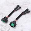 2Pcs H11 Bulb Lamp Base Adapter Socket Female Male Wire Plug Harness Holder For Car Headlight