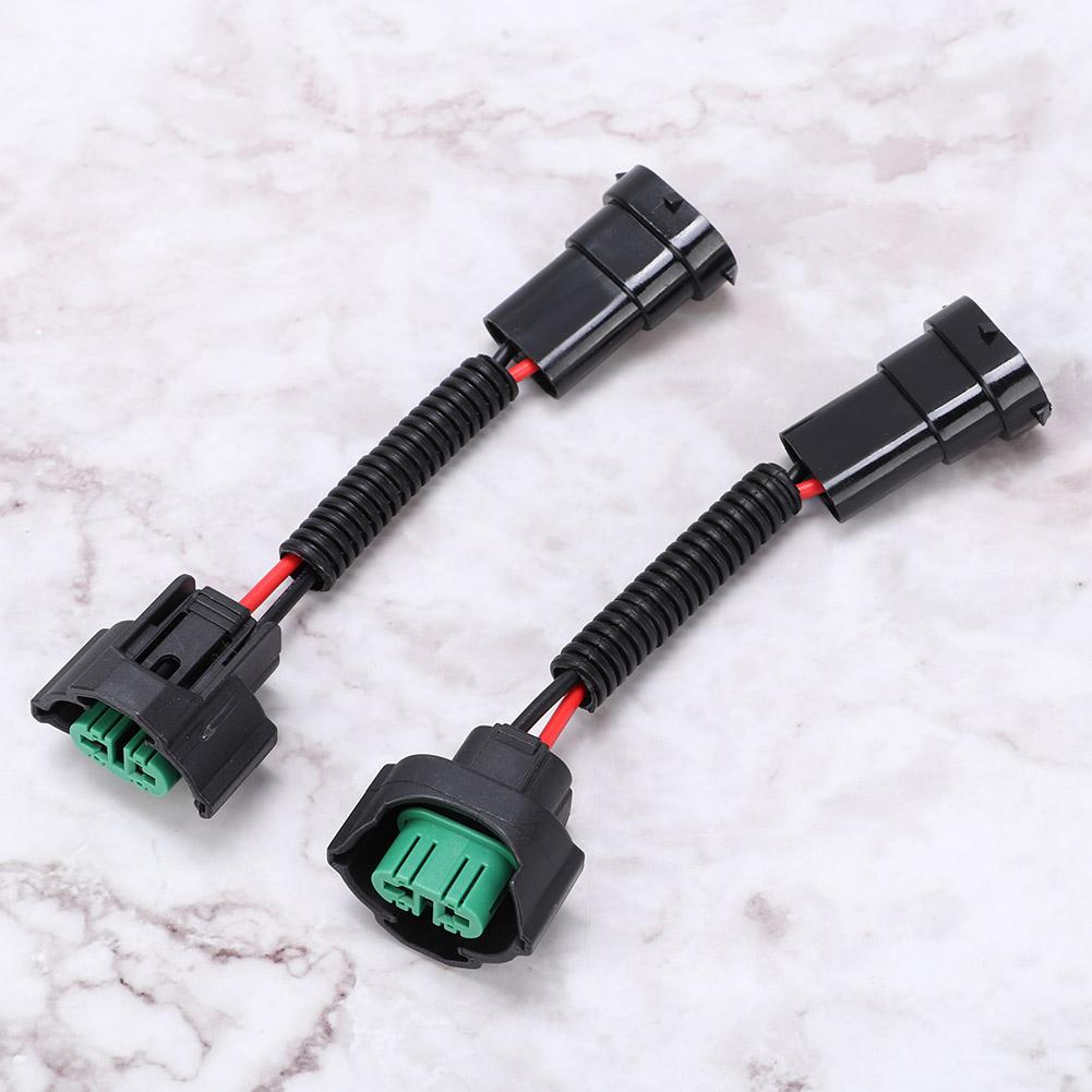 2Pcs H11 Bulb Lamp Base Adapter Socket Female Male Wire Plug Harness Holder For Car Headlight