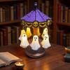 Ghostly Carousel Night Light Halloween Light Up Ghost Night Lamp Festive Atmosphere Spooky Lamp Decor for Bedroom