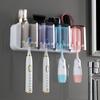 CMAOS Wall-Mounted Toothbrush Holder with 4 Cups