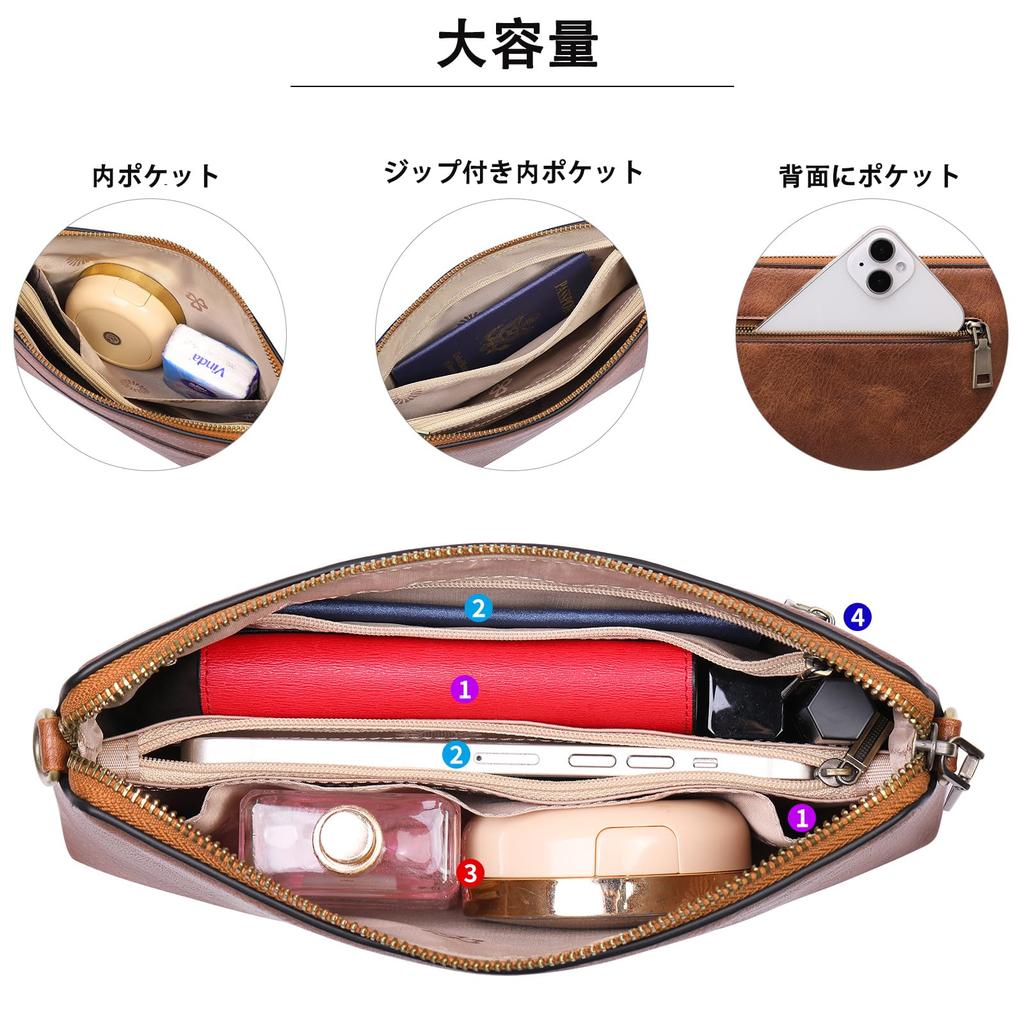 Umhängetasche für große Schulter, echte Schulter, stilvolle Tasche für Frauen [RNIEGA] Frauen, Umhängetasche, Fassungsvermögen, leicht, Tasche, Leder, Beutel,