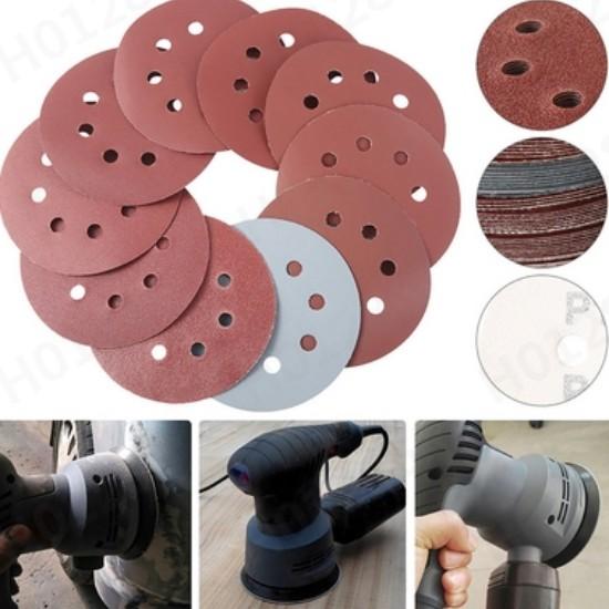 

Абразивные диски Sagit 100 шт., абразивная бумага 125 мм с 8 отверстиями, для шлифовки/полировки One Size серый/коричневый