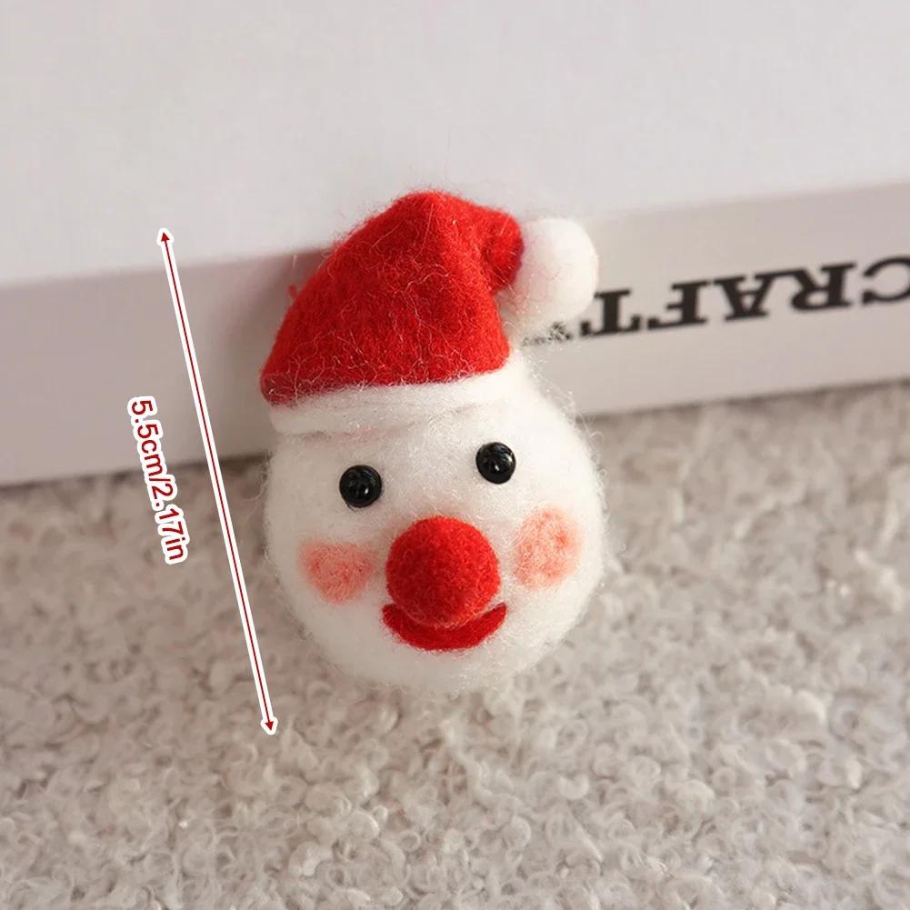 1PCS Cute Wool Felt Christmas Pendants DIY Handmade Snowmen & Trees Party Decor & Christmas Gifts Multiple Styles