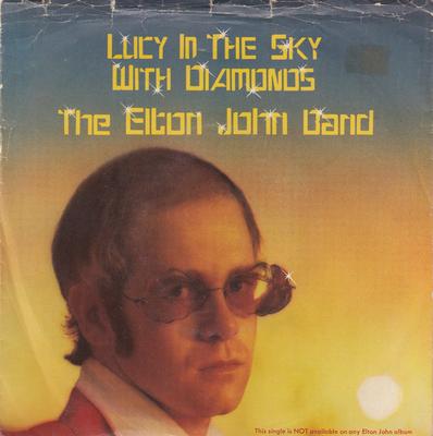 7inch Record ELTON JOHN - Lucy In The Sky With Diamonds MCA40344 MCA Records 1974 US Rock Used