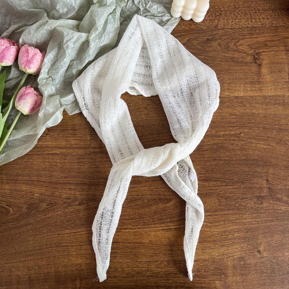 Pure Color Triangle Scarf Multicolor Neckerchief Trendy Head Wrap  Photo Props