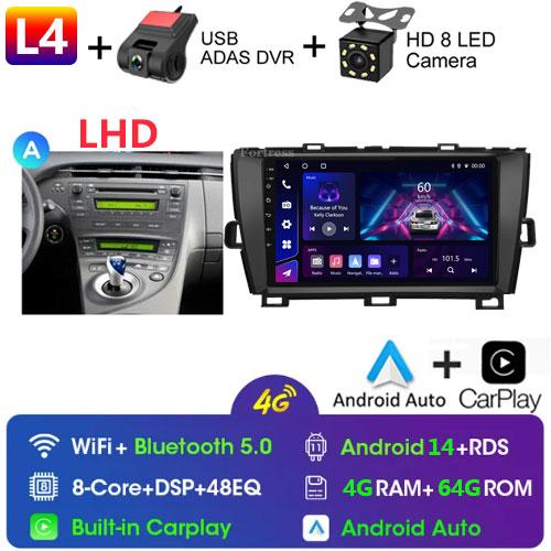 DSP 8G+128G Android 14 For Toyota Prius XW30 2009-2015 car radio multimedia video player GPS navigation stereo CarPlay