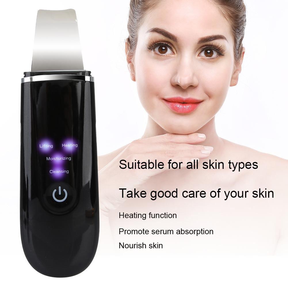 Ultrasonic Skin Scrubber Blackhead Pimple Removal Face Pore Vibration Cleanser Instrument