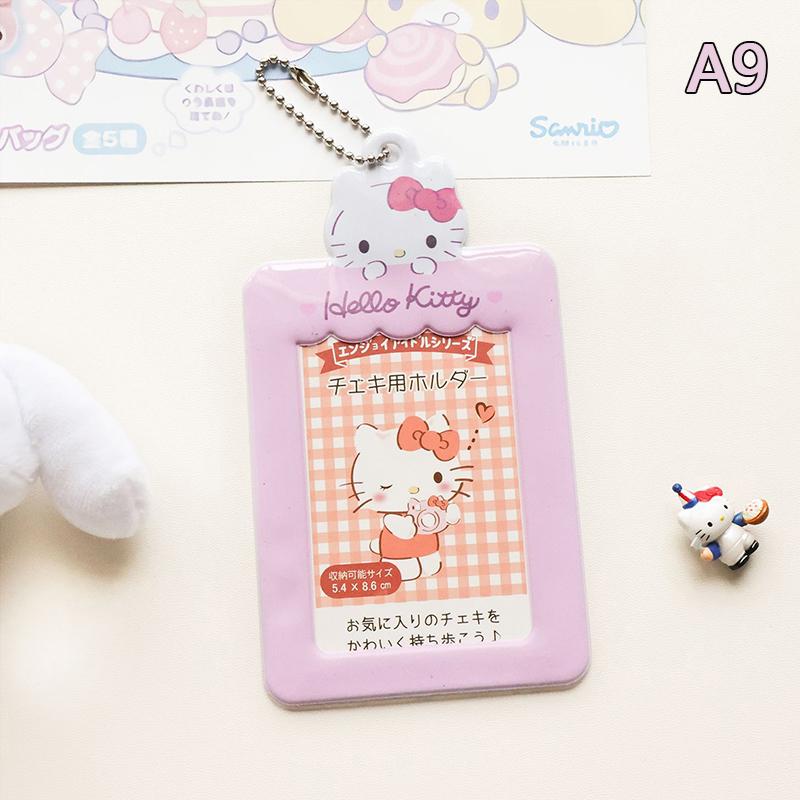 

Cute Students Meal Card Bus Card Holder Id Card Credit Storage Case Keychain Sanrios Kawaii Kuromi Pochacco Hello Kitty Mymelody