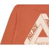 Palace FW21 Slub Crew Neck Sweatshirt With Triangle Print Unisex Sweatshirt Orange P21CS070