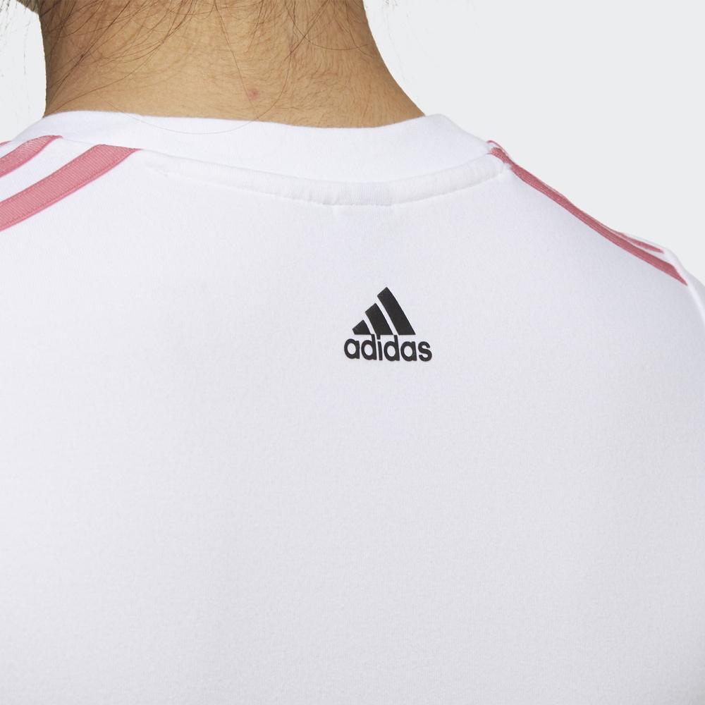 Adidas Cartoon Back Logo Print Short Sleeve T-Shirt Women Tops White GT0098