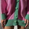 Hirsionsan, primăvară, toamnă, mozaic, tricot, cardigane femei, noi, un singur piept, vintage, pulovere coreene, haine la modă pentru femei