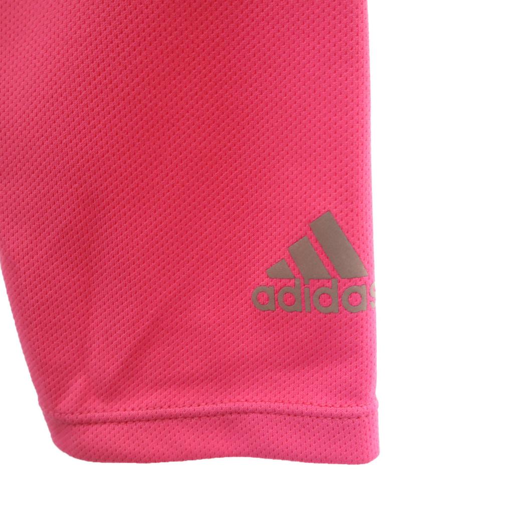 Adidas Dot Border Pattern Long Sleeve Zip Hoodie L Pink Women Used