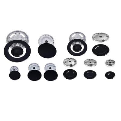 Cooker Knobs and Covers Stove Replacement Part Cooktop Burners HeadsMetal Texture