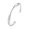 Bracelet jonc minimaliste à ouverture pour femme, Manchette en acier inoxydable pour poignet, Bracelets empilables, Bijoux lisses très polis