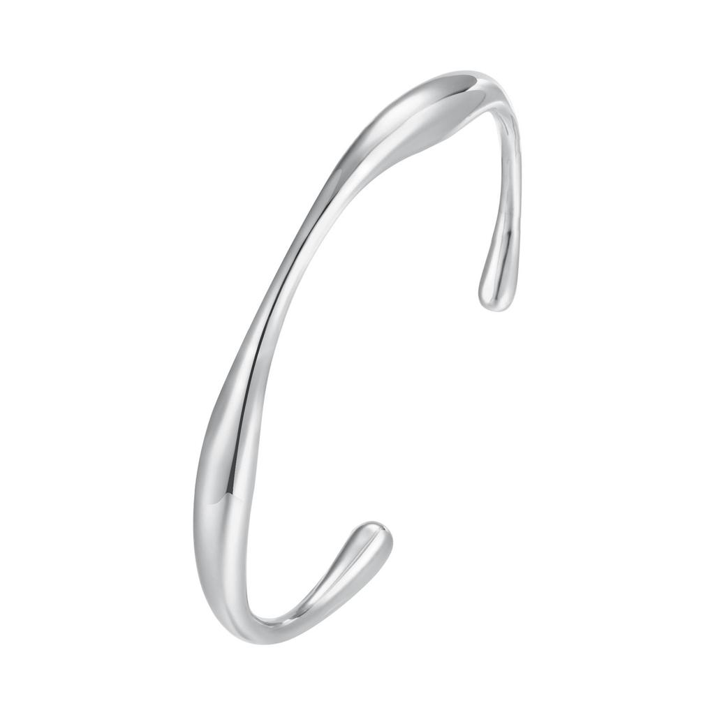 Bracelet jonc minimaliste à ouverture pour femme, Manchette en acier inoxydable pour poignet, Bracelets empilables, Bijoux lisses très polis