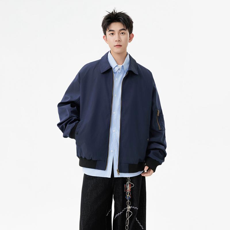 

Men s American Jacket Flying Baseball Jersey Men s Spring and Autumn New Casual Versatile Lapel Daily Commuter Men s Jacket 3XL