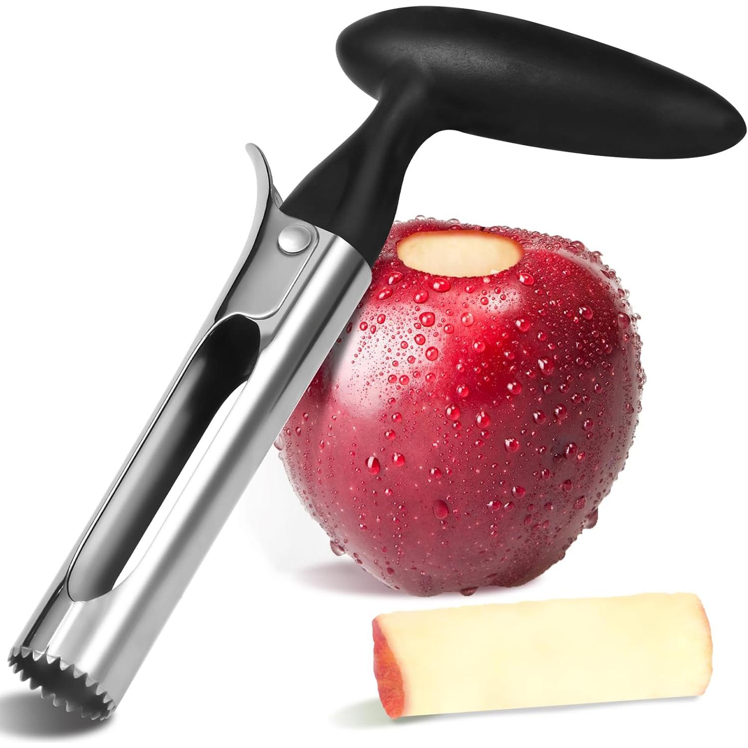 

Профессиональный инструмент для удаления сердцевины яблок с зубчатым лезвием из нержавеющей стали, Универсальный инструмент для удаления косточек фруктов для ананаса и груши, Прочный кухонный аксессуар для легкого использования чёрный