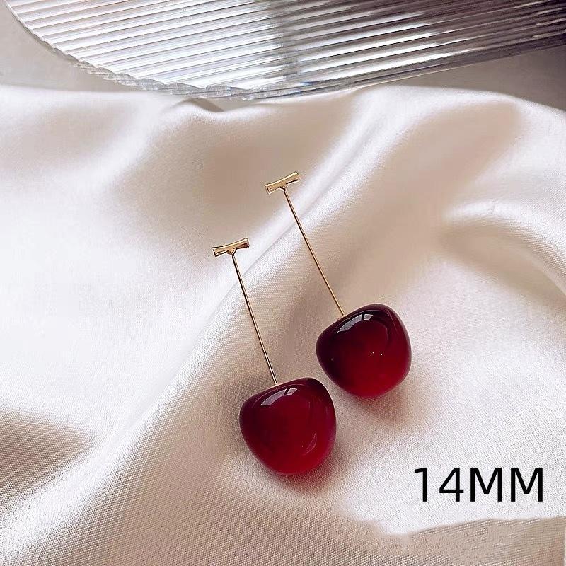 Chic Cherry Long Earrings: Versatile and Fashionable