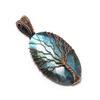Tree of Life Faceted Labradorite Pendant Gemstone Jewelry, 999 Copper Wire Wrapped Pendant, Gift For Women Handmade Pendant