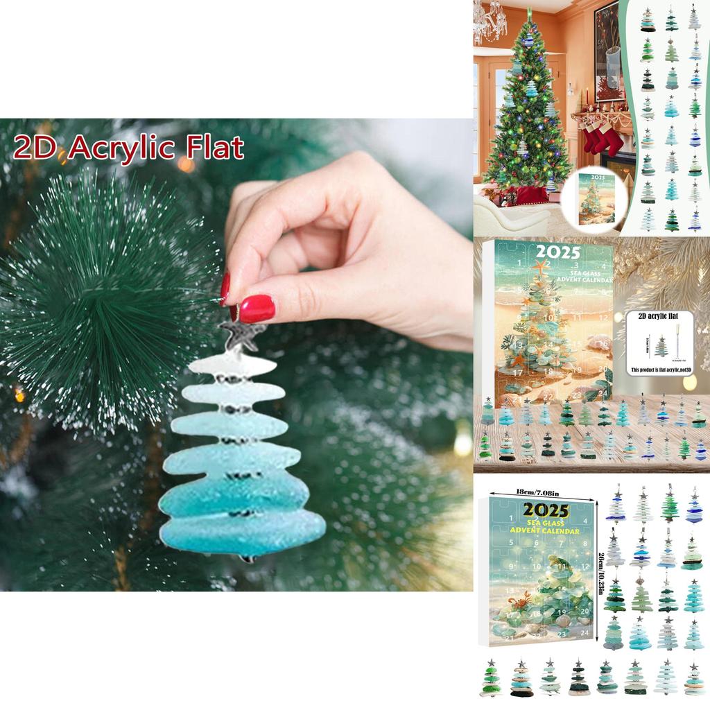 Christmas Tree Holiday Gift Set With Acrylic Ornaments For Family Festivities