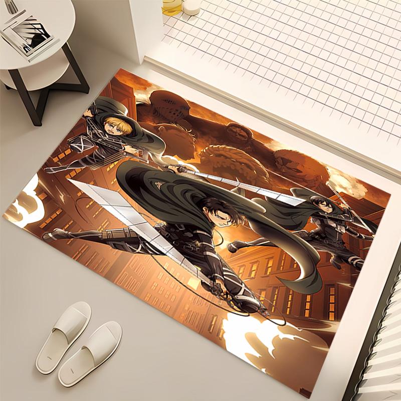 1pc Attack on Titan2 Print Area Rug - Soft, Washable Non-Slip Indoor Mat, Living Room, Home Office Decorative Rug,Office Decorative