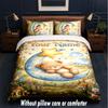 Teddy Bear Theme Custom Text Or Name 3Pcs Bedding Set,1 Flat Sheet & 2 Pillowcases Personalized Home Bedding