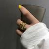 Neuer Geometrischer Unregelmäßiger Ring mit Zirkonia Offener Ring für Männer und Frauen Trend Hip Hop Party Accessoires