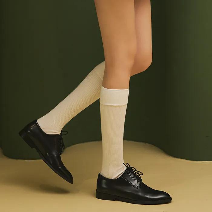 [2-set] Kaya Cotton Knee Socks 2 Pairs