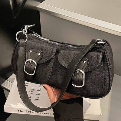 Retro Foreign Shoulder Women's Bag 2025 New Popular Niche Design Hand Carry Fashion Baguette Bag Korean Version Armpit Bag
