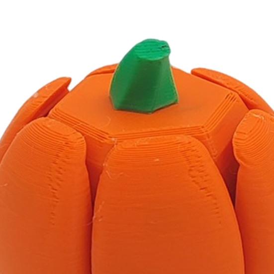 3D Printed Pumpkin Transforming Toy Flexible Pumpkin Figurine Stress Relief Toy for Halloween Thanksgiving Day Decoration