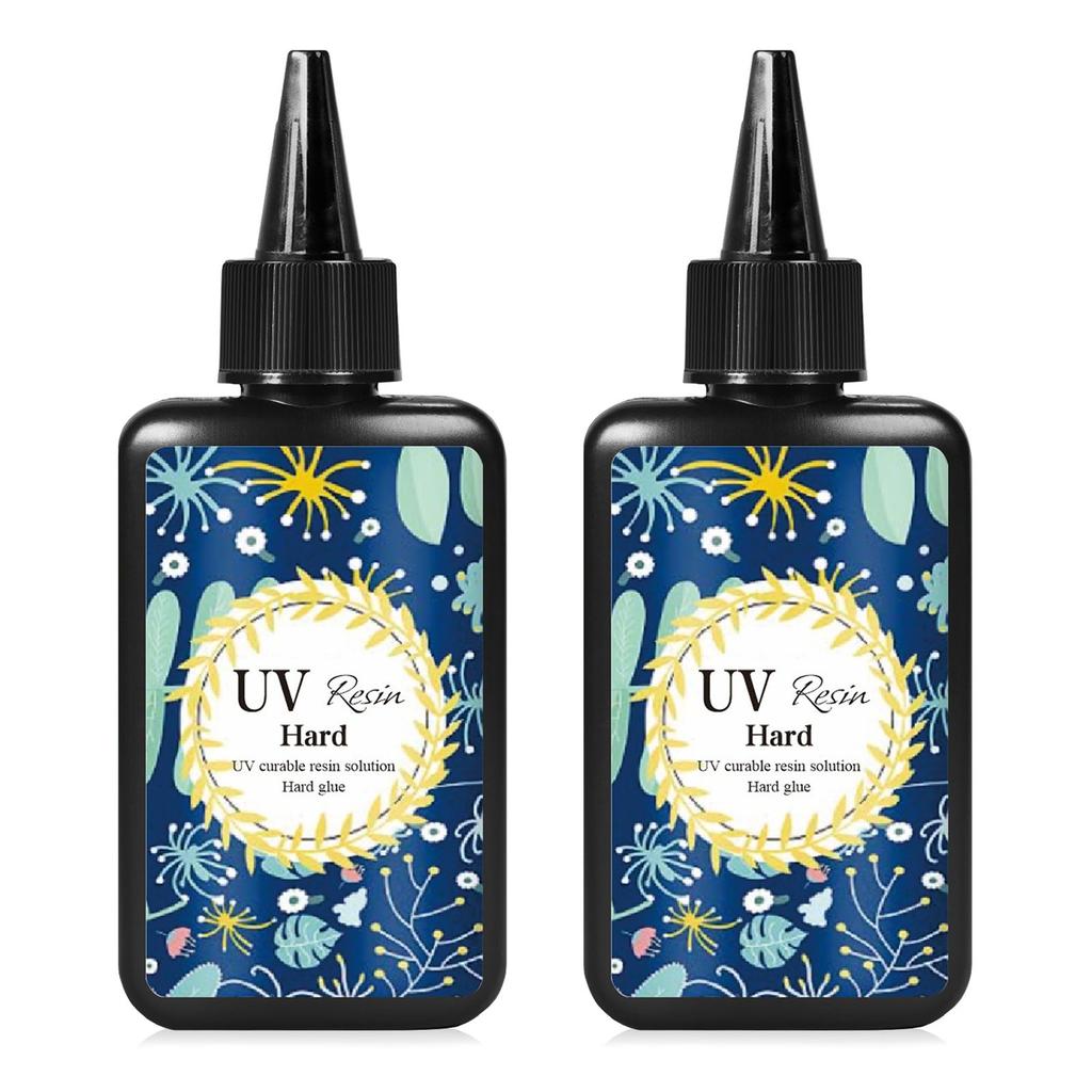 UV Resin Clear, Hard, Upgraded Crystal Clear Epoxy Resin Up Premixed UV Cure Resin For Craft Jewelry Making Resin Craft Casting
