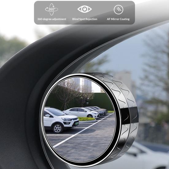 Wide Field of View Mirror 1 Pair Car Rearview Blind Spot Mirror, 360 Degree Adjustable Suction Cup Small Auxiliary Round Convex Glass Angle