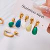 Exquisite Trendy Flowing Drip Oil Rubber Plug Earrings, Simple and Versatile, Fashionable Temperament, Personalized Earrings and Earrings