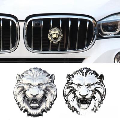 Lion Head Center Grid Logo Car Body Sticker - Custom Hand-Made for Modified Car Exterior