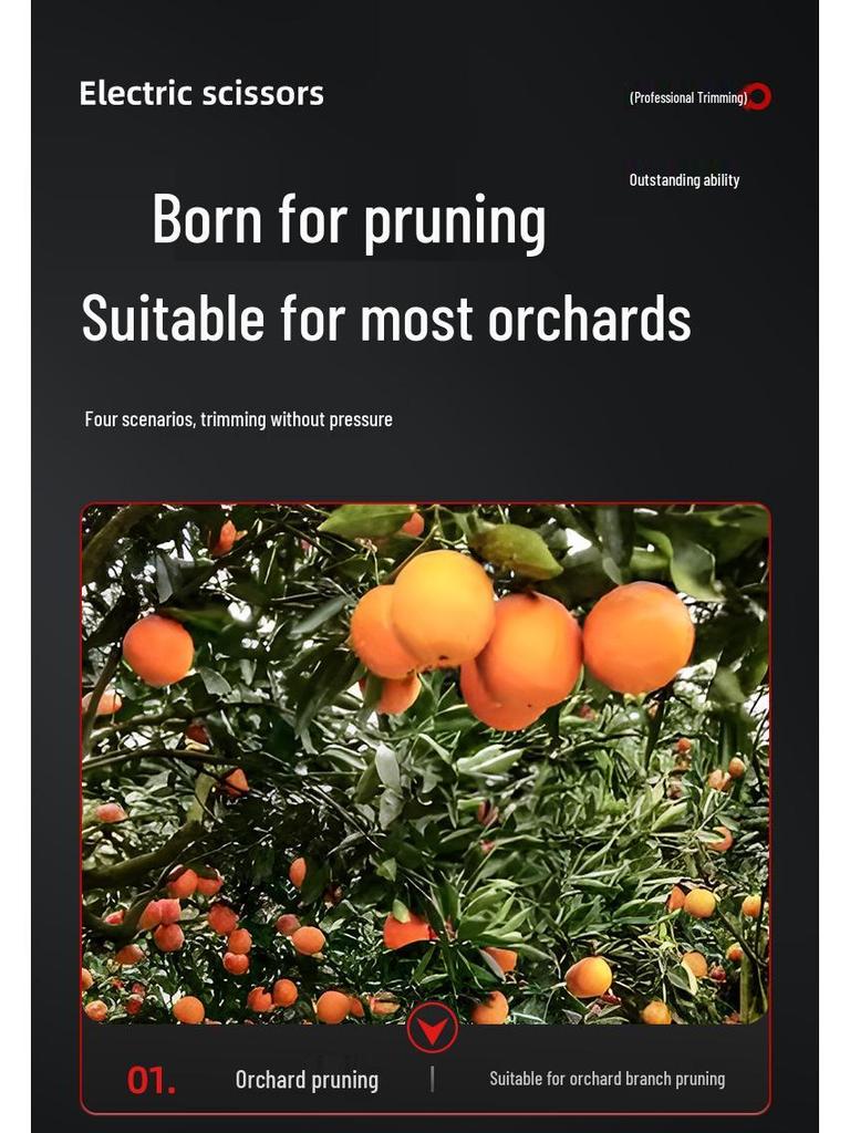 Rechargeable Cordless Electric Pruning Shears for Orchard and Garden Use