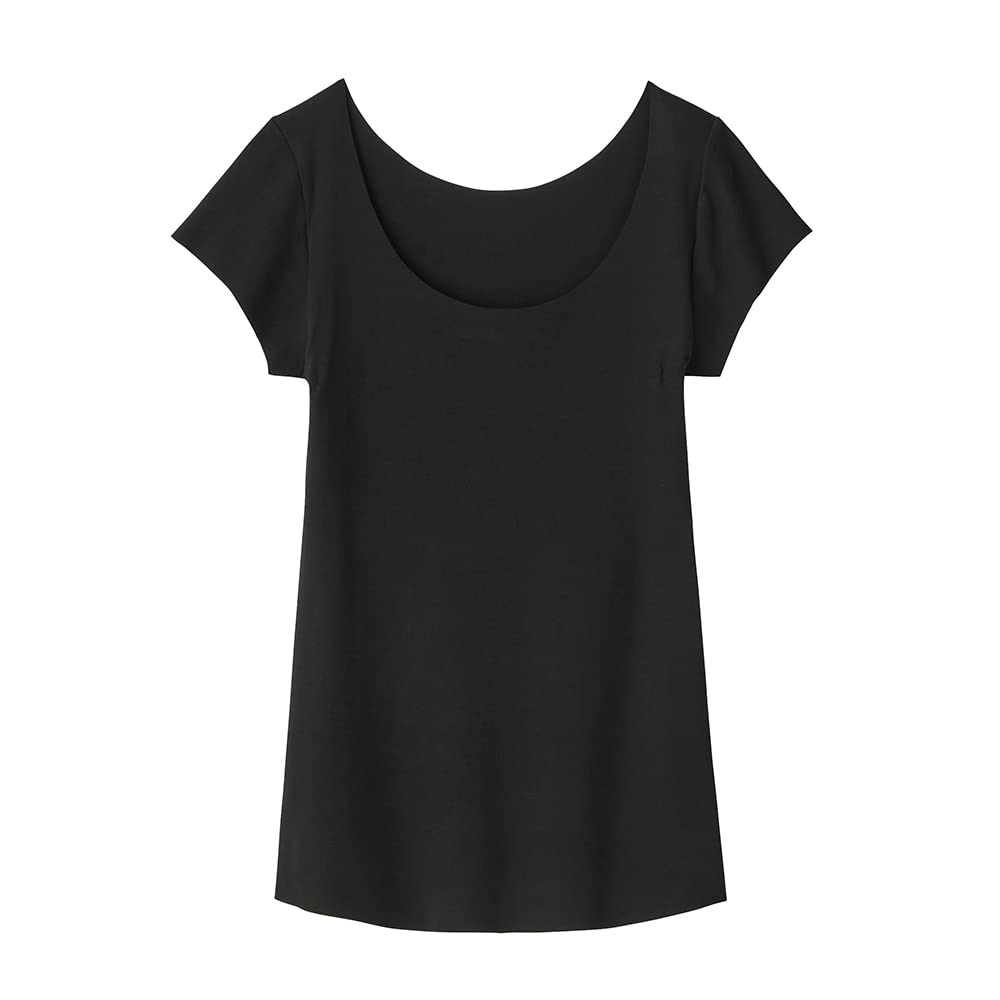 

короткий Прохладный сохраняет кожу впитывает сушит дезодорирует не легко L [Gunze] Влаговпитывающее нижнее белье, рукав, Магия, гладкий, пот, быстро, пот, чёрный