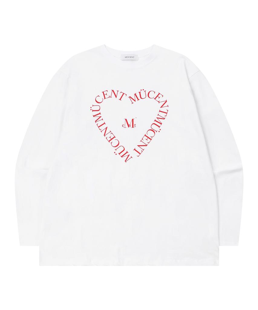 MUCENT Heart Lettering Long Sleeve (2 Colors, Unisex)