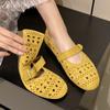 Fashion Hollow Loafers Women Casual Flat Sandals Marie Janes Shoes Woman 2025 Trend Dress Summer Comfort Soft Sole Breathable Zapatos
