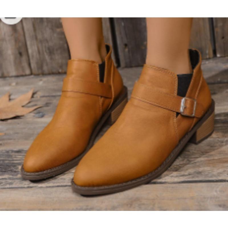 Spring and Autumn Pointed Toe Chelsea Boots British Style Large Size Bare Boots Martin Boots