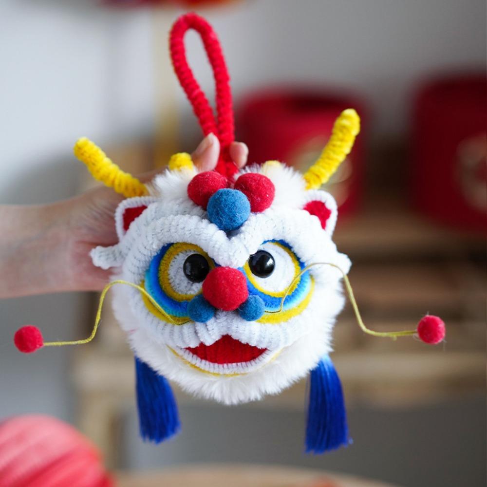 Handheld Lantern Handmade Plush New Year Craft Chinese Zodiac Snake Decor Chinese New Year Style 1