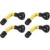 4 Pcs Universal PVR50 Tubeless Tire Valve Stem - Cars RV Bicycles Motorcycles Trailers Tubeless Tire Valve - Stainless Steel Gold Tone