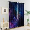 Galaxy Universe Curtains Cosmic Starry Sky Theme Window Curtain Living Room Space Exploration Darkening Drapes Made Of Polyester Decor
