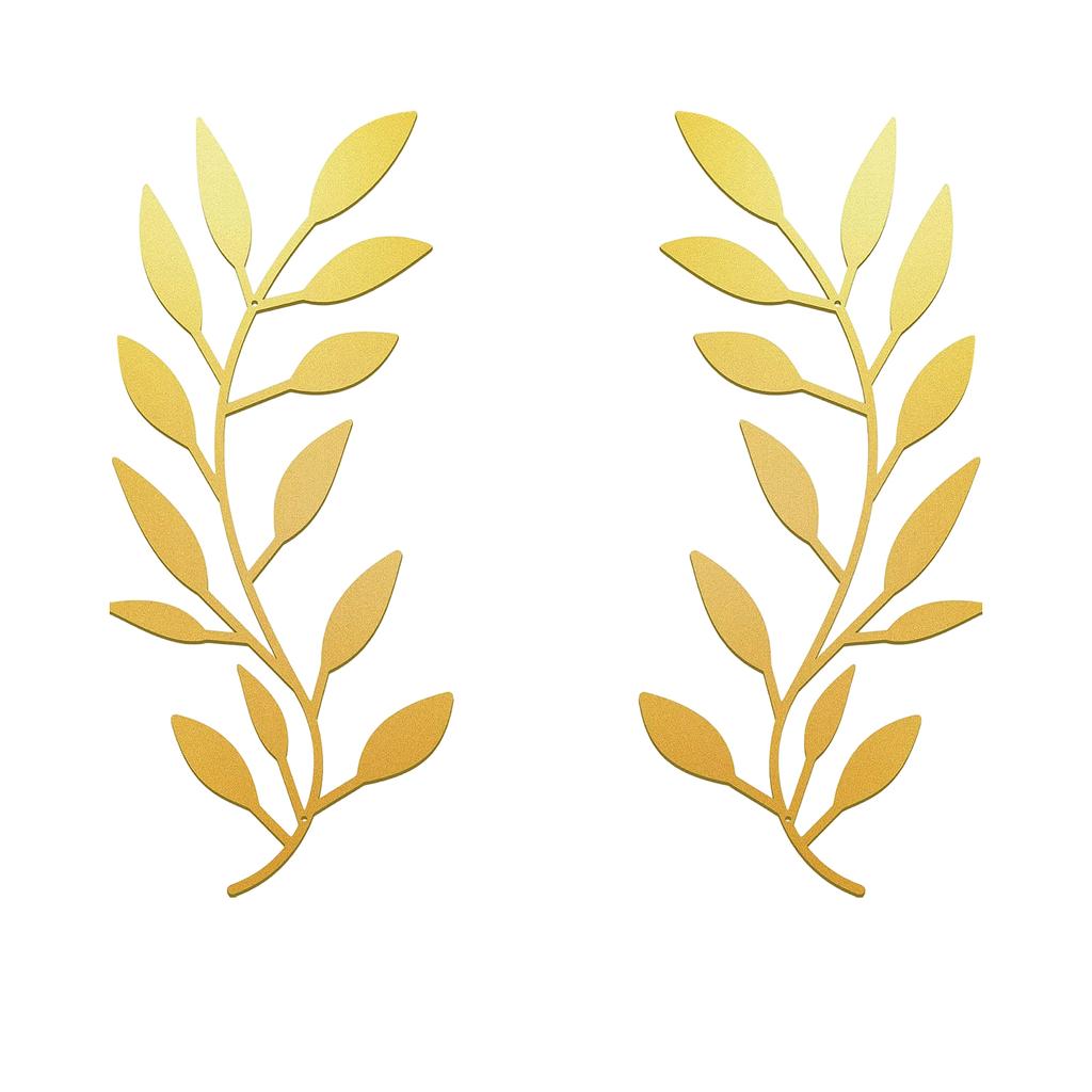 Metal Wrought Iron Leaf Wall Decoration, Vine Olive Branch And Leaf Wall, Living Room Outdoor Decoration Botanical Pattern Home Decoration Plaque