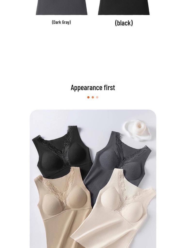 Women's Seamless Slimming Mulberry Silk-Cashmere Top with Breast Pads - Original 2025 Autumn/Winter Collection
