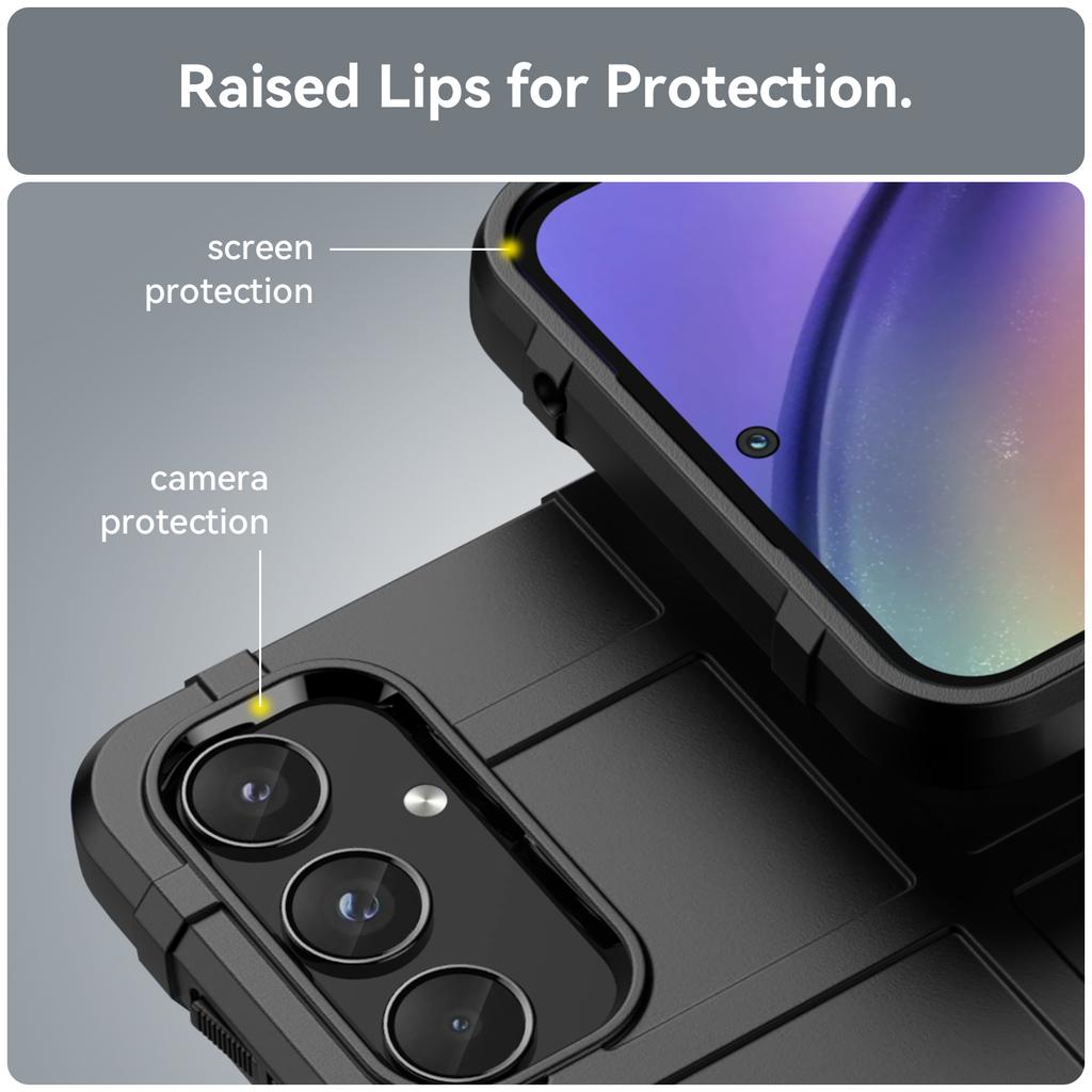 For Samsung Galaxy A55 5G Case Anti-Scratch Square Grid TPU Shell Phone Cover