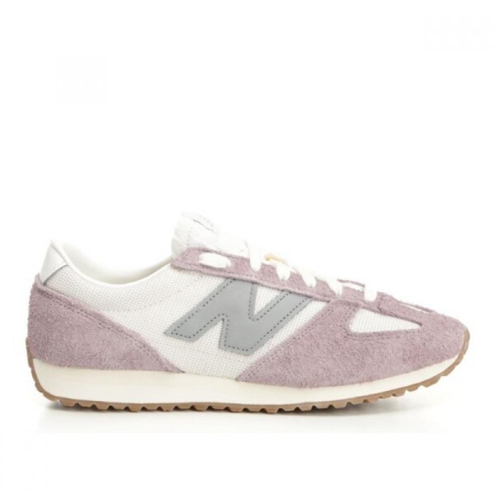 

New Balance Белые Светло-фиолетовые Замшевые Кроссовки из Сетки на Шнуровке U471al US7.5