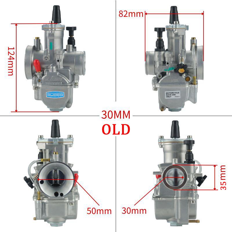 

For KOsO OKO 24 26 28 30 3234mm Blue Bowl 2T 4T Universal ScooterATV Dirt Bike KElHIN PWK Racing Carburetor With FreeJet Set Old-30MM